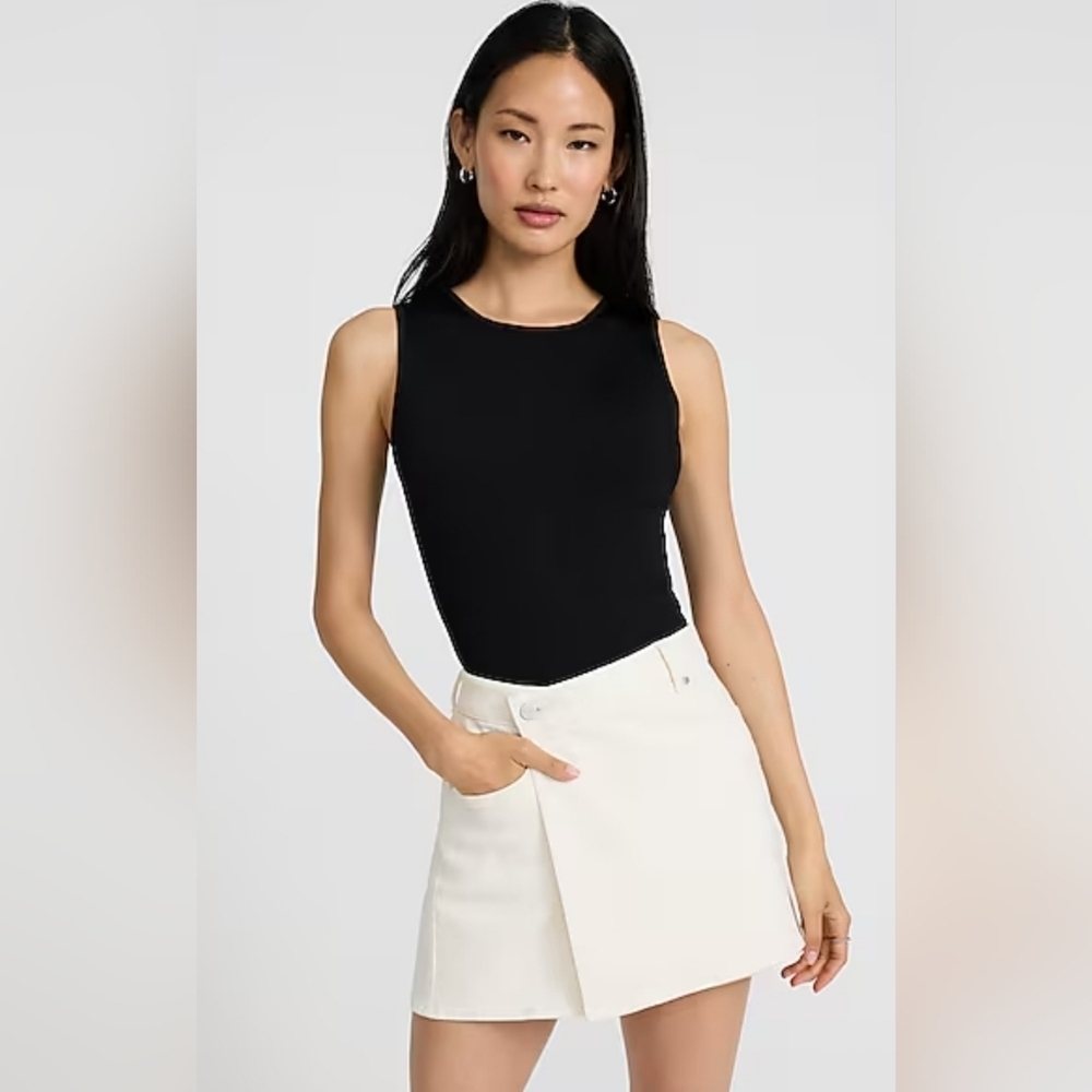 Express Body Contour Ribbed Bodysuit, Size L